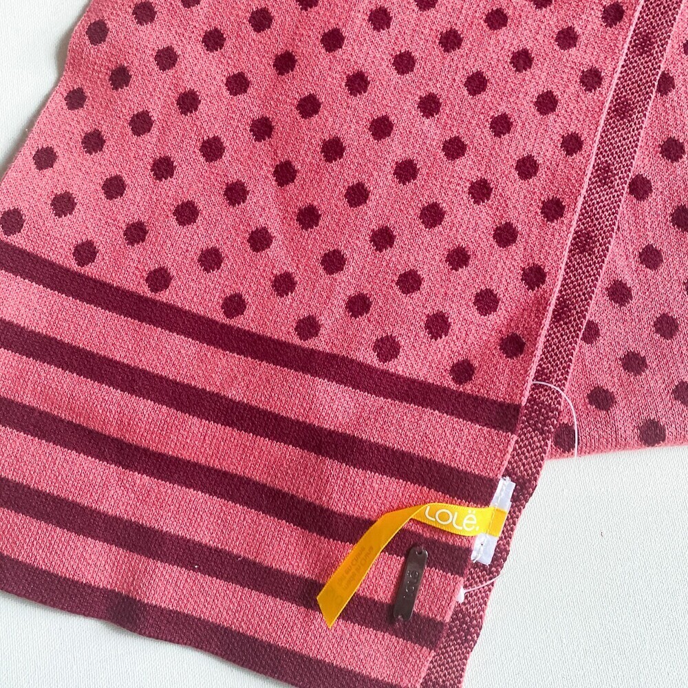 Brand NEW Lole Polka Dot Pink Scarf - Picture 2 of 7